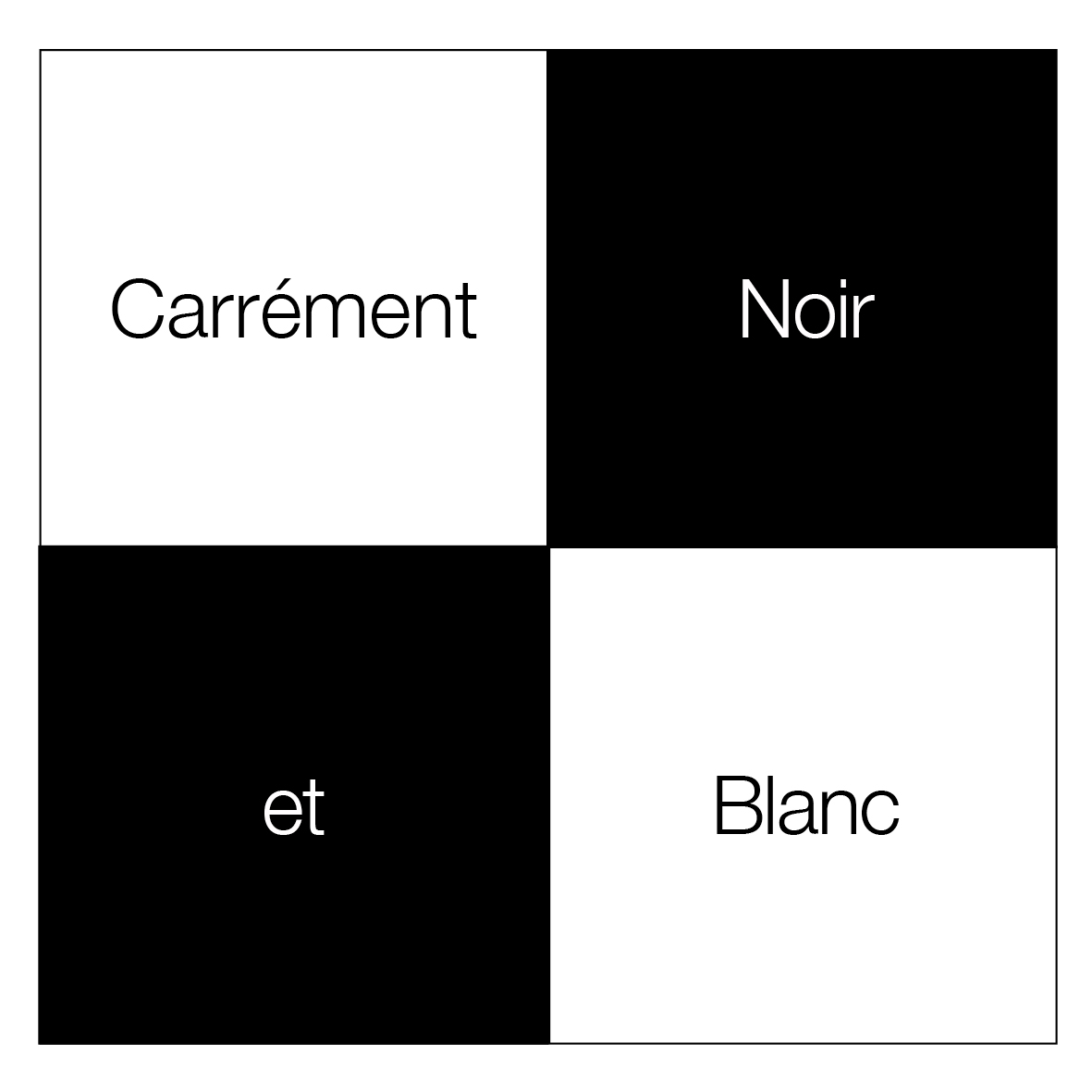 Lire la suite à propos de l’article Carrément Noir et Blanc